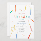 Mix + Match kaarsen & wedstrijden verjaardag Kaart (Voorkant / Achterkant)