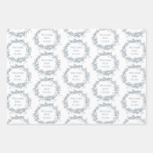 Mix n Match Birds Nest Aangepaste naam Baby shower Inpakpapier Vel (Voorkant 3)