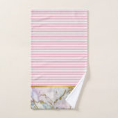 MIX N MATCH MARBLE STRIPE PINK BATHROOM TOWEL SET BAD HANDDOEK (Handdoek)