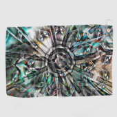 Mix of silhouette & graphic art with trippy pinch golfhanddoek (Horizontaal)