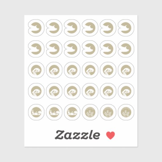 Mix Pork Fish Vegetarian Gluten Free Meal Choice Sticker (Vel)