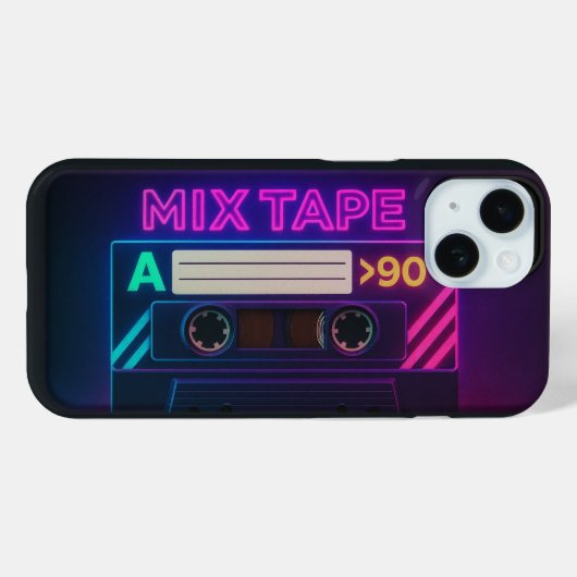 Mix Tape Apple iPhone 15 Case (Achterkant (horizontaal))