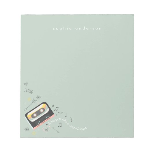 Mix Tape Liefde Notitieblok (Voorkant)