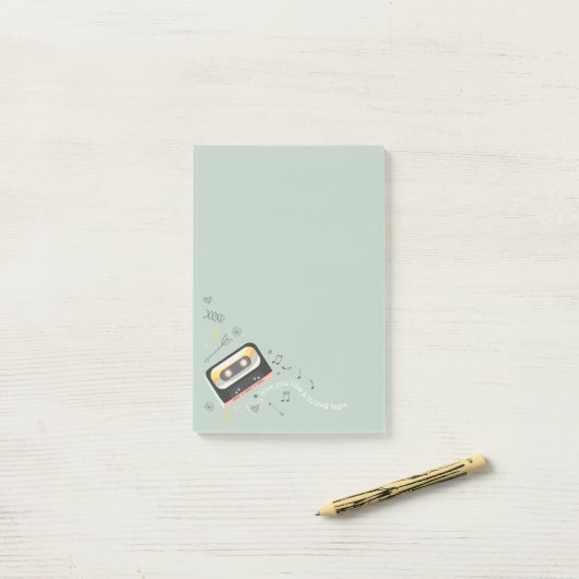 Mix Tape Liefde Post-it® Notes (Op bureau)