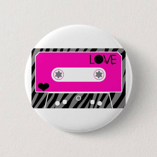 Mix Tape Love Ronde Button 5,7 Cm (Voorkant)