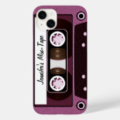 Mix Tape Persoonlijke Roze Case-Mate iPhone Case (Achterkant)