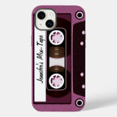 Mix Tape Persoonlijke Roze Case-Mate iPhone Case (Achterkant)