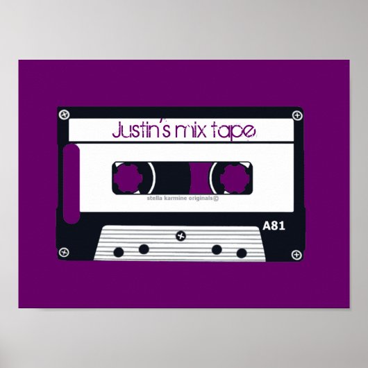  "MIX TAPE"  POSTER POP ART (Voorkant)