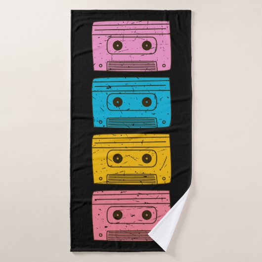 Mix Tape Retro 80s Cassettebandje  Nostalgie Badhanddoek (Badhanddoek)