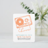 Mix tape van Liefde Save the Date Aankondigingen (Staand voorkant)