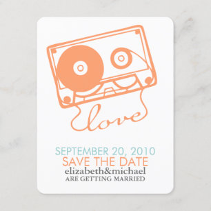 Mix tape van Liefde Save the Date Aankondigingen