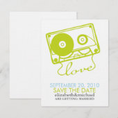 Mix tape van Love Save the Date Aankondigingen (Voorkant / Achterkant)