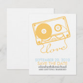 Mix tape van Love Save the Date Aankondigingen (Voorkant / Achterkant)
