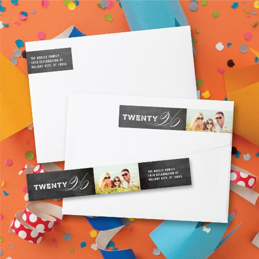 Mix Typography 2026 Eenvoudige Moderne Nieuwjaarsf