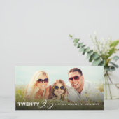 Mix Typography 2026 Eenvoudige Moderne Nieuwjaarsf Feestdagenkaart (Staand voorkant)