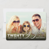 Mix Typography 2026 Eenvoudige Moderne Nieuwjaarsf Feestdagenkaart (Voorkant)