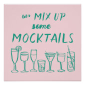 MIX UP MOCKTAILS Aangepaste Bar Keuken Kunst Perfect Poster (Voorkant)