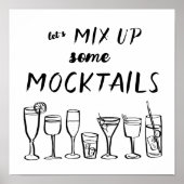 MIX UP MOCKTAILS Aangepaste Bar Keuken Kunst Poster (Voorkant)