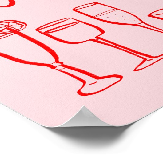 MIX UP MOCKTAILS Aangepaste Bar Keuken Kunst Poster (Hoek)