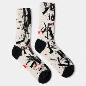 Mix van alfabetletters in zwart en rood sokken (Rechts)