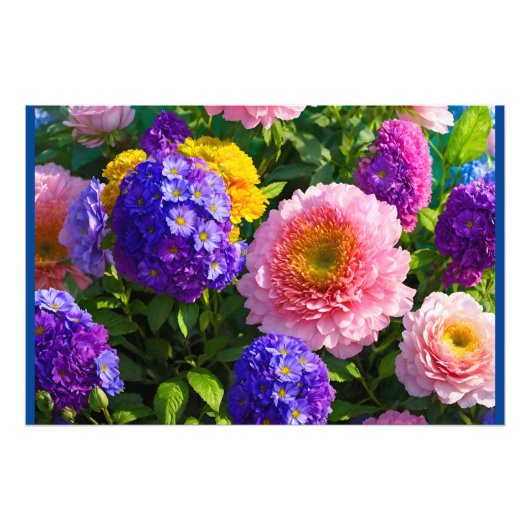 Mix van bloemen foto afdruk (Voorkant)