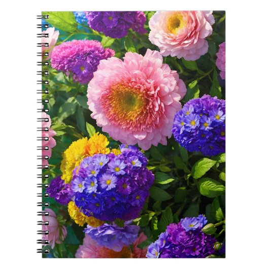 Mix van bloemen notitieboek (Voorkant)
