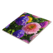 Mix van bloemen tegeltje (Zijkant)