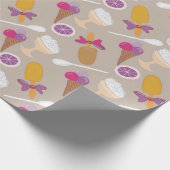 Mix van ijs patroon cadeaupapier (Hoek)