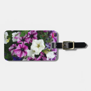 Mix van Petunia Bloemen Bagagelabel