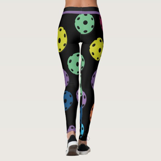 Mix van pickleballen 2 (XL tegelgrootte) Leggings (Achterkant)