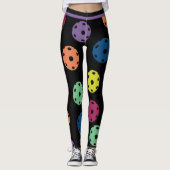 Mix van pickleballen 2 (XL tegelgrootte) Leggings (Voorkant)
