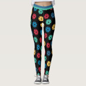 Mix van pickleballen 3 (kleine tegel) leggings (Voorkant)