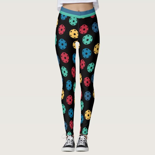Mix van pickleballen 3 (kleine tegel) leggings (Voorkant)