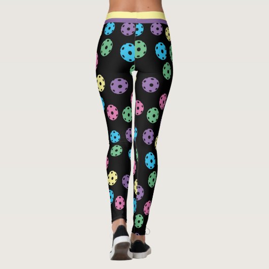 Mix van pickleballen 4 (kleine tegel) leggings (Achterkant)
