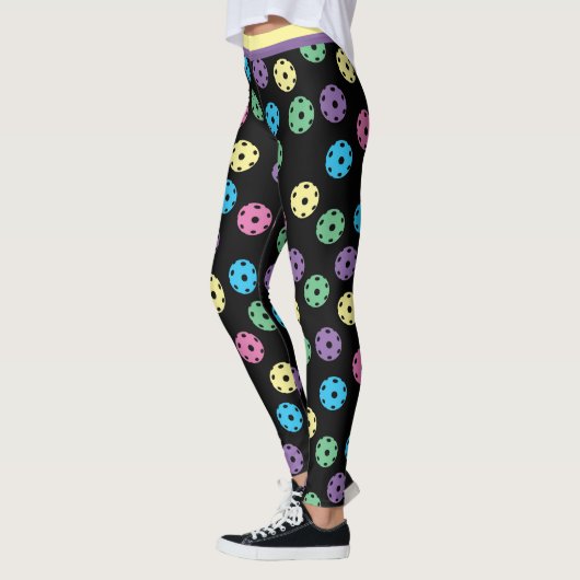 Mix van pickleballen 4 (kleine tegel) leggings (Links)