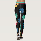 Mix van pickleballs 3 (XL tegel maat) Leggings (Achterkant)