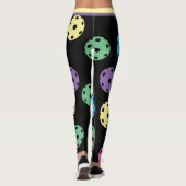 Mix van pickleballs 4 (XL tegel maat) Leggings (Achterkant)