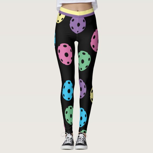 Mix van pickleballs 4 (XL tegel maat) Leggings (Voorkant)