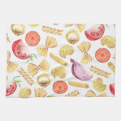 Mix van verse pasta en tomaten theedoek (Horizontaal)