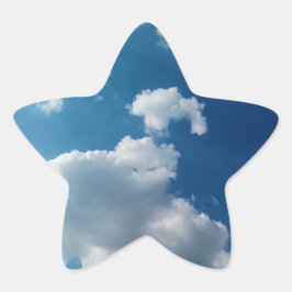 Mix van wolken ster sticker