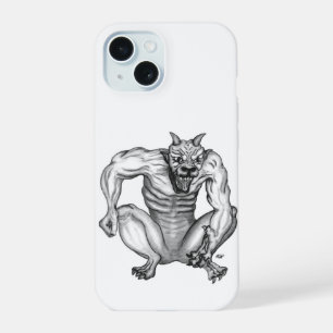 MixCreature Troll Golem Devil, Black and White iPhone 15 Case