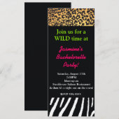 Mixed Animal Print Cheetah Zebra Leopard Party Kaart (Voorkant / Achterkant)