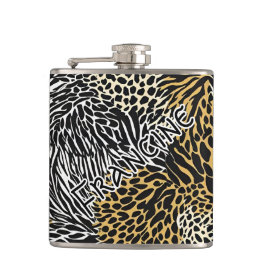 Mixed Animal Print Zebra Leopard Tiger Mixed Print Heupfles