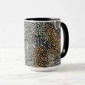 Mixed Animal Print Zebra Leopard Tiger Mixed Print Mok (Voorkant rechts)