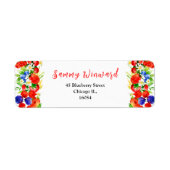 Mixed Berries and Foliage Baby Shower Etiket (Voorkant)