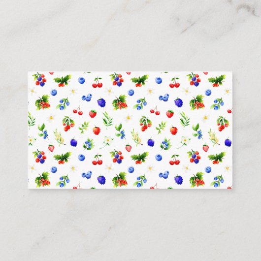 Mixed Berries with Foliage Birthday A Note On Gift Informatiekaartje (Achterkant)