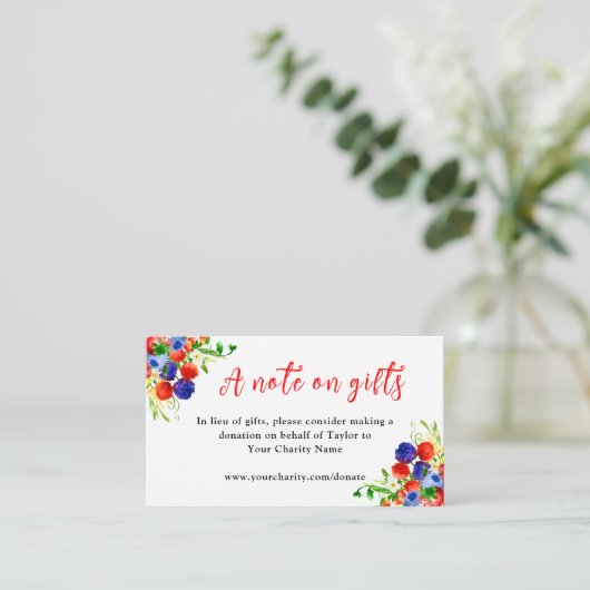 Mixed Berries with Foliage Birthday A Note On Gift Informatiekaartje (Staand voorkant)