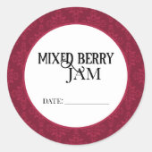 Mixed Berry Jam Canning Lid Labels (Voorkant)