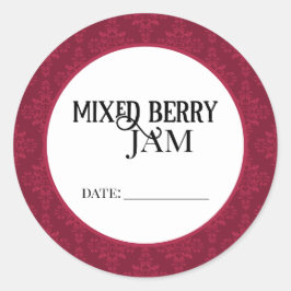 Mixed Berry Jam Canning Lid Labels