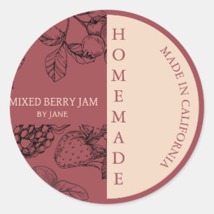 Mixed Berry Jam Modern Business Label